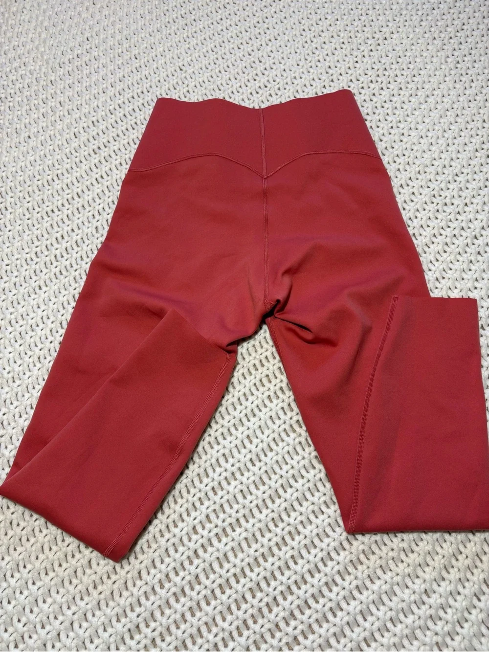 lululemon desert red glow up tight 25” size 8